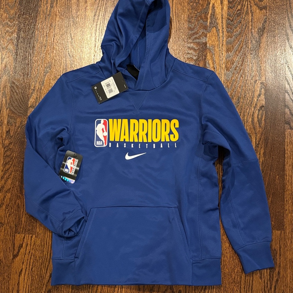Nike Kids Blue Warriors Basketball Hoodie